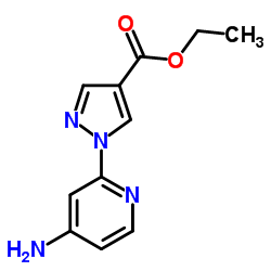 Ethyl 1-(4-amino-2-pyridinyl)-1H-pyrazole-4-carboxylate Structure