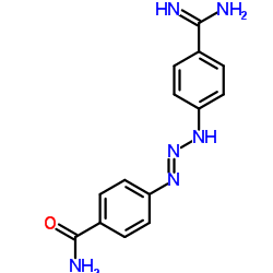 4-[3-[4-(Aminoiminomethyl)phenyl]-1-triazenyl]benzamide Structure