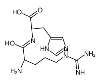 (2S)-2-[[(2S)-2-amino-5-(diaminomethylideneamino)pentanoyl]amino]-3-(1H-imidazol-5-yl)propanoic acid Structure