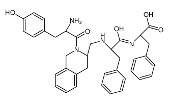 (2S)-2-[[(2S)-2-[[(3S)-2-[(2S)-2-amino-3-(4-hydroxyphenyl)propanoyl]-3,4-dihydro-1H-isoquinolin-3-yl]methylamino]-3-phenylpropanoyl]amino]-3-phenylpropanoic acid Structure