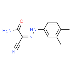 (2Z)-2-cyano-2-[2-(3,4-dimethylphenyl)hydrazinylidene]ethanamide structure