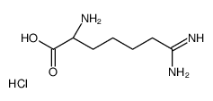 (2S)-2,7-diamino-7-iminoheptanoic acid,hydrochloride Structure