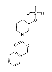 benzyl 3-[(methylsulfonyl)oxy]piperidine-1-carboxylate结构式