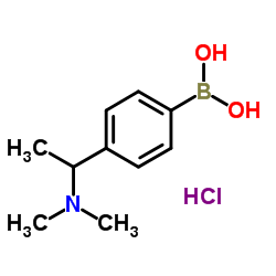 {4-[1-(Dimethylamino)ethyl]phenyl}boronic acid hydrochloride (1:1) Structure