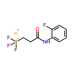 potassium trifluoro(3-((2-fluorophenyl)amino)-3-oxopropyl)borate structure