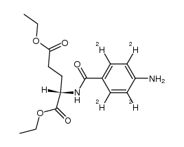 N-(4-amino[2,3,5,6-2H4]benzoyl)-L-glutamic acid diethyl ester结构式