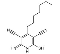 2-amino-4-heptyl-6-sulfanylidene-1H-pyridine-3,5-dicarbonitrile Structure