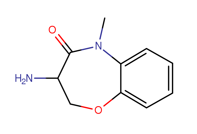 3-amino-5-methyl-2,3-dihydro-1,5-benzoxazepin-4-one结构式