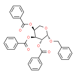Benzyl β-L-arabinopyranoside tribenzoate Structure