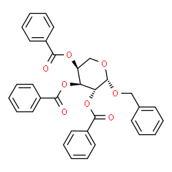 Benzyl β-L-arabinopyranoside tribenzoate structure