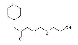 1-cyclohexyl-5-(2-hydroxyethylamino)pentan-2-one结构式