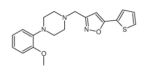 3-[[4-(2-methoxyphenyl)piperazin-1-yl]methyl]-5-thiophen-2-yl-1,2-oxazole结构式