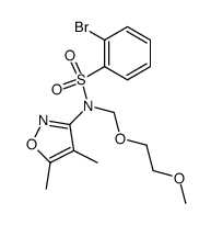 2-Bromo-N-(4,5-dimethyl-3-isoxazolyl)-N-[(2-methoxyethoxy)methyl]-benzenesulfonamide结构式