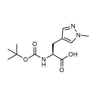 (S)-2-((tert-butoxycarbonyl)amino)-3-(1-methyl-1H-pyrazol-4-yl)propanoic acid Structure