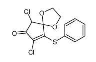 6,8-dichloro-9-phenylsulfanyl-1,4-dioxaspiro[4.4]non-8-en-7-one Structure
