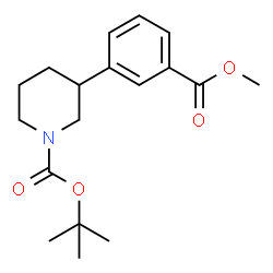 tert-butyl 3-[3-(methoxycarbonyl)phenyl]piperidine-1-carboxylate Structure