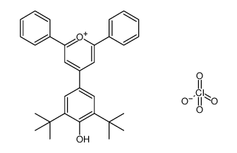 4-(3,5-di-tert-butyl-4-hydroxyphenyl)-2,6-diphenylpyrylium perchlorate Structure