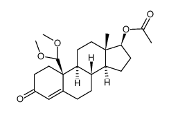 17β-Acetoxy-19,19-dimethoxy-3-oxo-Δ4-androsten结构式