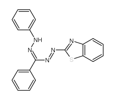 5-(2-benzothiazolyl)-1,3-diphenylformazan structure