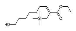 ethyl 9-hydroxy-2-(trimethylsilylmethyl)non-2-enoate结构式