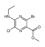 methyl 3-bromo-6-chloro-5-(ethylamino)pyrazine-2-carboxylate结构式