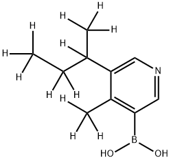 [4-Methyl-5-(sec-butyl)-d12]-pyridine-3-boronic acid结构式