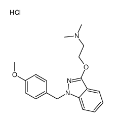 2-[1-[(4-methoxyphenyl)methyl]indazol-3-yl]oxy-N,N-dimethylethanamine,hydrochloride Structure