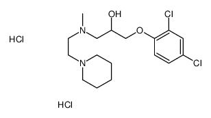 1-(2,4-dichlorophenoxy)-3-[methyl(2-piperidin-1-ylethyl)amino]propan-2-ol,dihydrochloride结构式