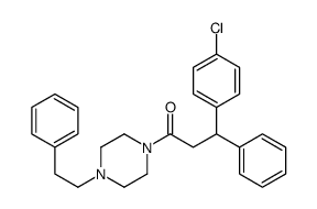 3-(p-Chlorophenyl)-3-phenyl-1-(4-phenethyl-1-piperazinyl)-1-propanone结构式
