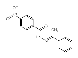 Benzoic acid, 4-nitro-,2-(1-phenylethylidene)hydrazide structure