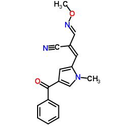 (2Z)-3-(4-Benzoyl-1-methyl-1H-pyrrol-2-yl)-2-[(E)-(methoxyimino)methyl]acrylonitrile Structure