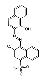 3-hydroxy-4-[(1-hydroxy-2-naphthyl)azo]naphthalene-1-sulphonic acid structure