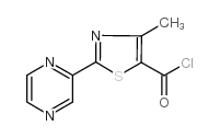 4-甲基-2-(2-吡嗪基)-1,3-噻唑-5-羰酰氯结构式