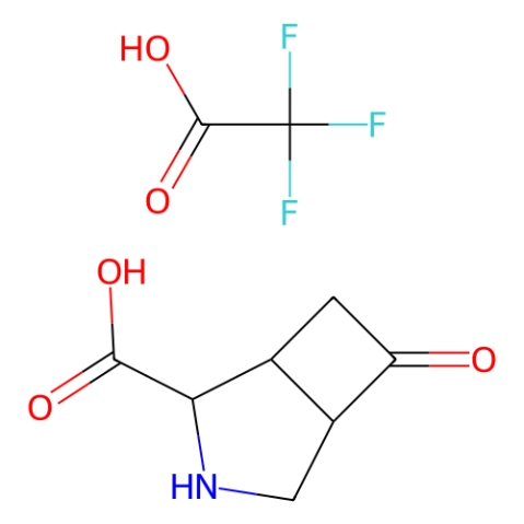 6-oxo-3-azabicyclo[3.2.0]heptane-2-carboxylic acid;2,2,2-trifluoroacetic acid结构式