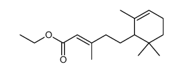 (E)-3-Methyl-5-(2,6,6-trimethyl-cyclohex-2-enyl)-pent-2-enoic acid ethyl ester Structure