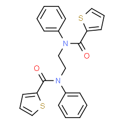 N,N'-ethane-1,2-diylbis(N-phenylthiophene-2-carboxamide)结构式