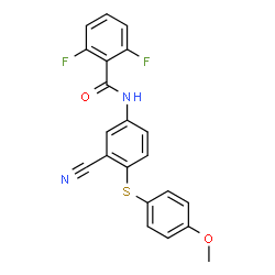N-(3-CYANO-4-[(4-METHOXYPHENYL)SULFANYL]PHENYL)-2,6-DIFLUOROBENZENECARBOXAMIDE结构式