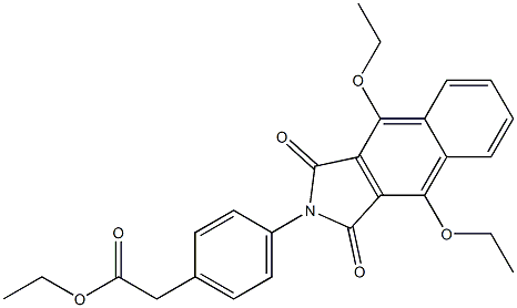 ethyl [4-(4,9-diethoxy-1,3-dioxo-1,3-dihydro-2H-benzo[f]isoindol-2-yl)phenyl]acetate Structure