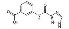 3-(1H-1,2,4-triazole-3-carboxamido)benzoic acid结构式