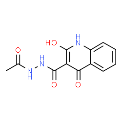 N'-acetyl-4-hydroxy-2-oxo-1,2-dihydroquinoline-3-carbohydrazide Structure