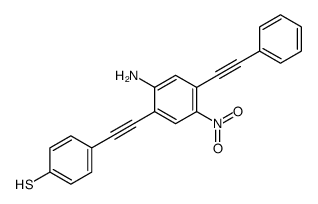 4-[2-[2-amino-5-nitro-4-(2-phenylethynyl)phenyl]ethynyl]benzenethiol结构式