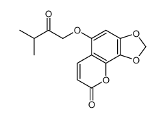 5-(3-Methyl-2-oxobutoxy)-8H-1,3-dioxolo[4,5-h][1]benzopyran-8-one结构式