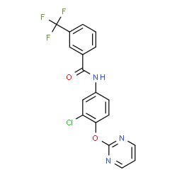 N-[3-CHLORO-4-(2-PYRIMIDINYLOXY)PHENYL]-3-(TRIFLUOROMETHYL)BENZENECARBOXAMIDE Structure
