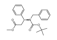 methyl (S)-3-(N-tert-butyloxycarbonyl-N-benzyl)amino-3-phenylpropionate Structure