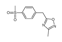 3-methyl-5-[(4-methylsulfonylphenyl)methyl]-1,2,4-oxadiazole结构式