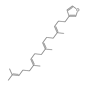 3-[(3E,7E,11E)-4,8,12,16-Tetramethylheptadeca-3,7,11,15-tetraenyl]furan结构式