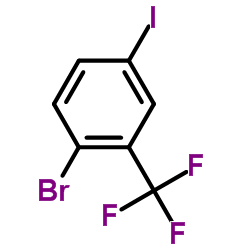 1-Bromo-4-iodo-2-(trifluoromethyl)benzene Structure