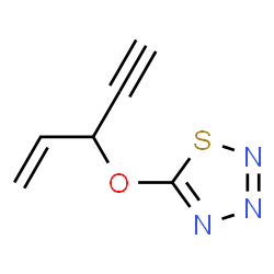 1,2,3,4-Thiatriazole,5-[(1-ethynyl-2-propenyl)oxy]-(9CI)结构式