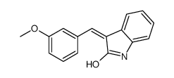 (3E)-3-(3-Methoxybenzylidene)-1,3-dihydro-2H-indol-2-one结构式