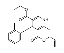 3-O-ethyl 5-O-prop-2-enyl 2,6-dimethyl-4-(2-methylphenyl)-1,4-dihydropyridine-3,5-dicarboxylate结构式